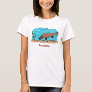 Camiseta Personalizado de natación de Platypus Cute