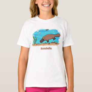 Camiseta Personalizado de natación de Platypus Cute