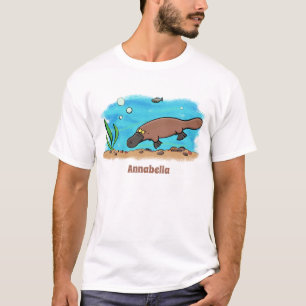 Camiseta Personalizado de natación de Platypus Cute