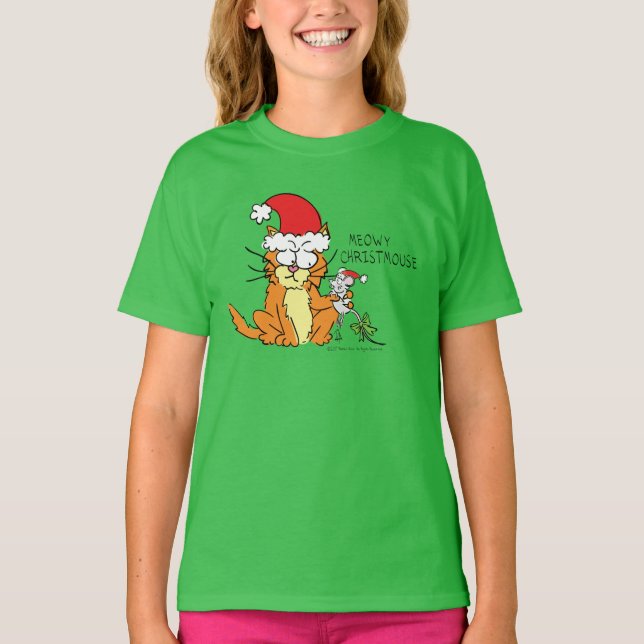 Camiseta Personalizado de Navidades divertidos con gato Rat (Anverso)