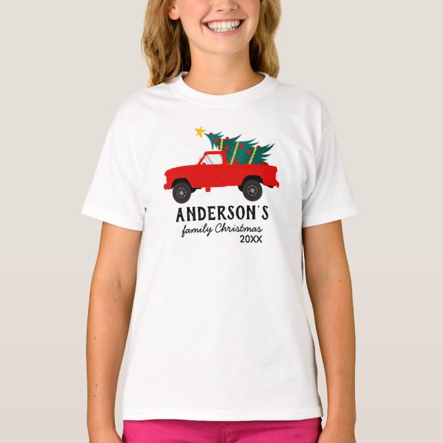 Camiseta Personalizado de Navidades familiares T-Shirt (Anverso)