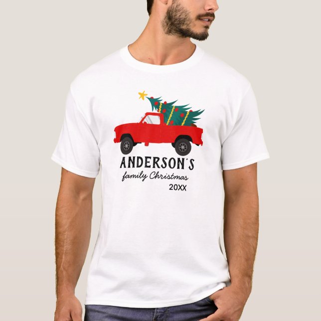 Camiseta Personalizado de Navidades familiares T-Shirt (Anverso)