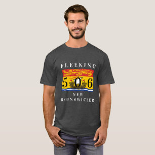 Camiseta Personalizado de New Brunswick 506 huyendo de New