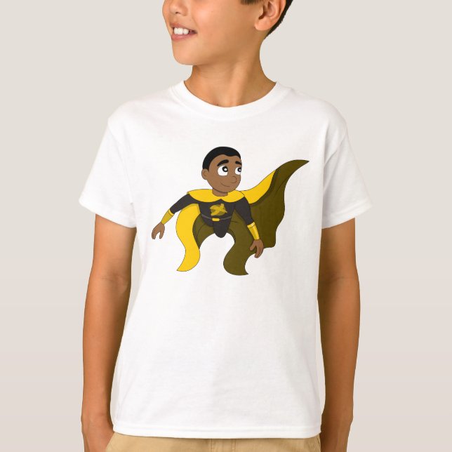 Camiseta Personalizado de niños superhéroes voladores (Anverso)