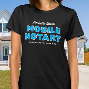 Camiseta Personalizado de notario móvil azul negro