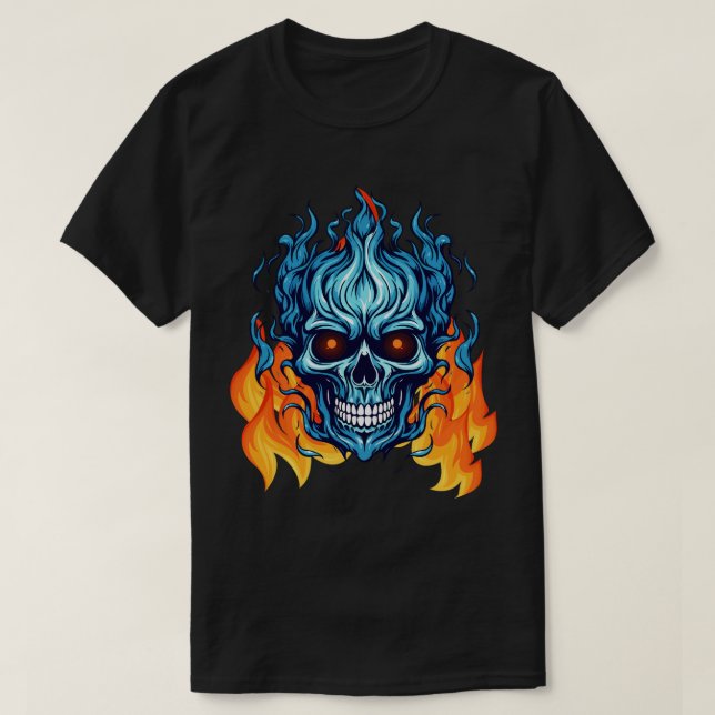 Camiseta Personalizado de ojos atrapando monstruo en azul F (Diseño del anverso)