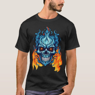 Camiseta Personalizado de ojos atrapando monstruo en azul F