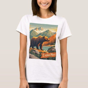 Camiseta Personalizado de oso de estilo retro y Poster de c
