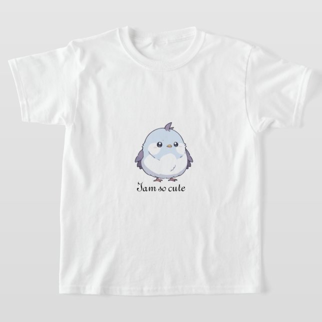 Camiseta Personalizado de pájaro Cute Kawaii Chubby - Paste (Distribución)