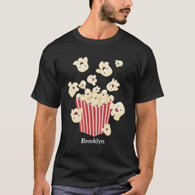 Camiseta Personalizado de palomitas de palomitas graciosas (Anverso)