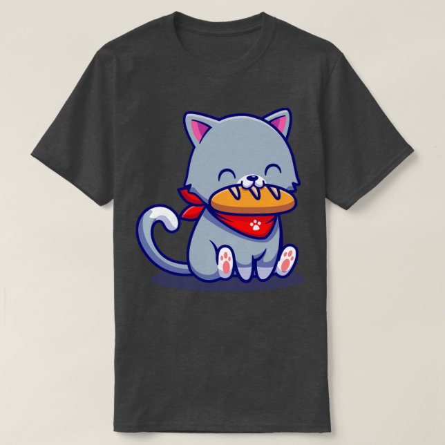 Camiseta Personalizado de pan de consumo de gato (Diseño del anverso)