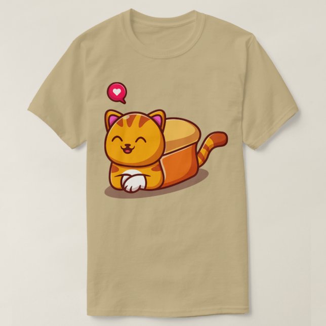 Camiseta Personalizado de pan de gato (Diseño del anverso)