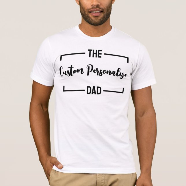 Camiseta Personalizado de papi padre, padre, padre, padre (Anverso)