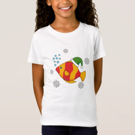 Camiseta Personalizado de peces tropicales de Navidad en pa