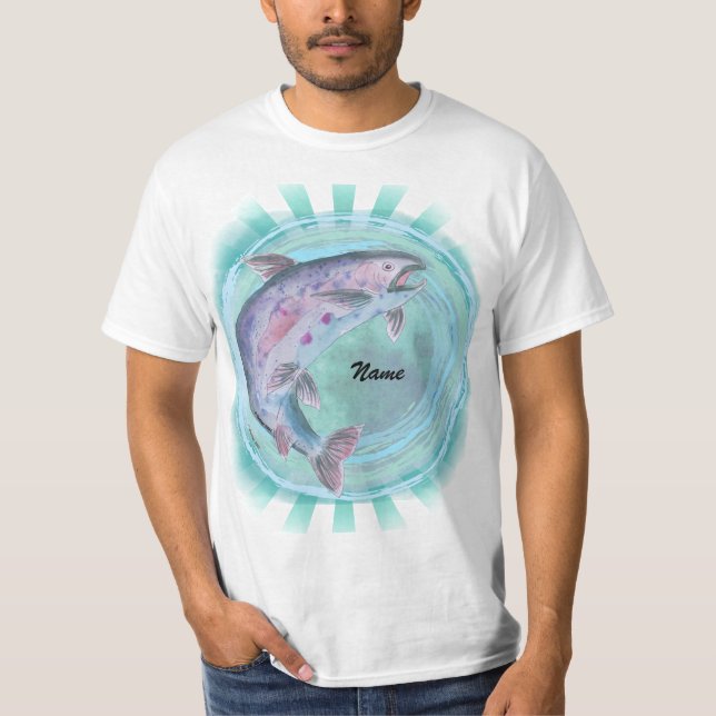 Camiseta personalizado de pesca de trucha (Anverso)
