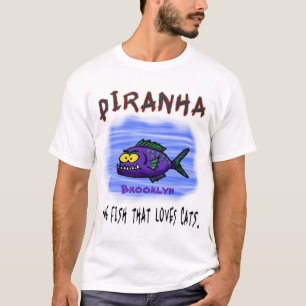 Camiseta Personalizado de pescado piraña