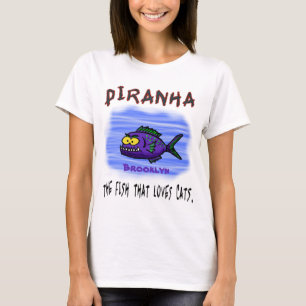 Camiseta Personalizado de pescado piraña