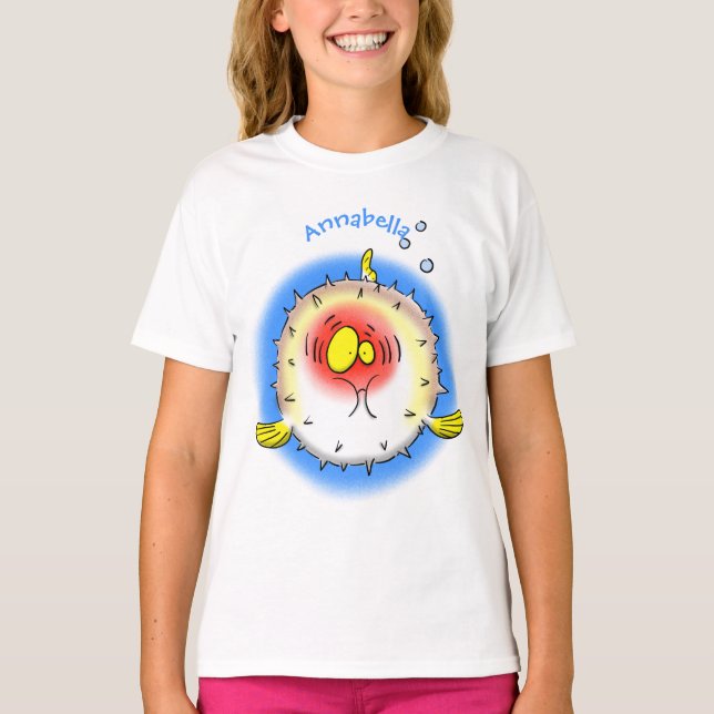 Camiseta Personalizado de pescado porcupy de marisco de pur (Anverso)