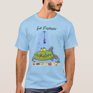 Camiseta Personalizado de pescadores de peces gordos y hamb