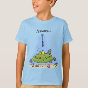 Camiseta Personalizado de pescadores de peces gordos y hamb