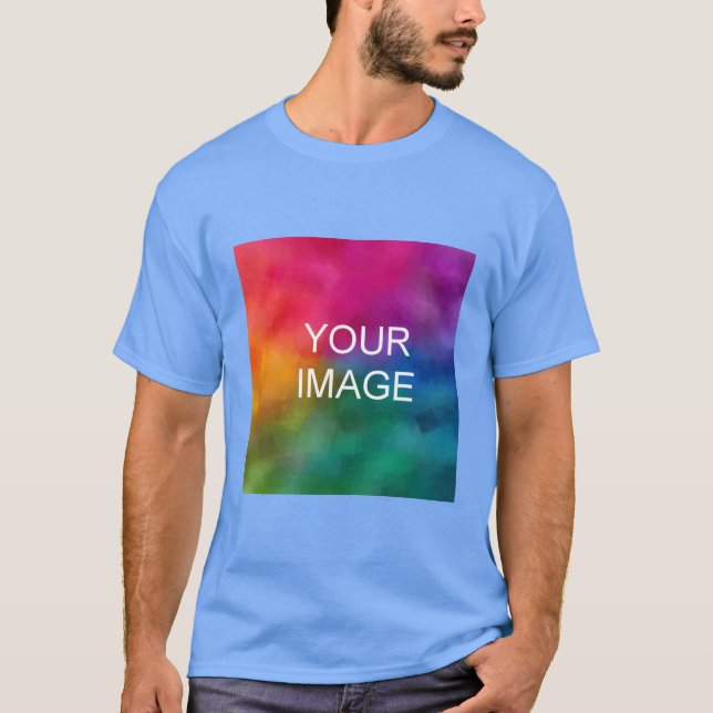 Camiseta Personalizado de plantilla de color azul de Caroli (Anverso)