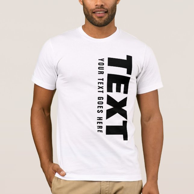 Camiseta Personalizado de plantilla de texto de palabras de (Anverso)