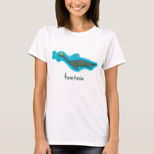Camiseta Personalizado de plesiosaurios monstruo del mar (Anverso)