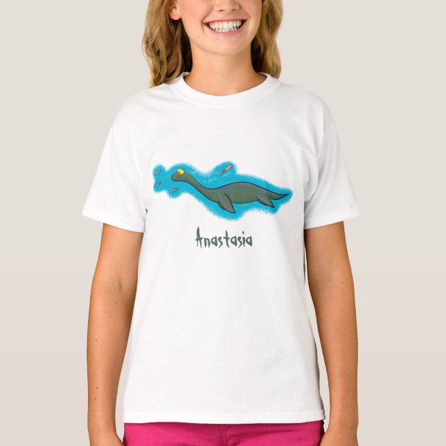 Camiseta Personalizado de plesiosaurios monstruo del mar (Anverso)