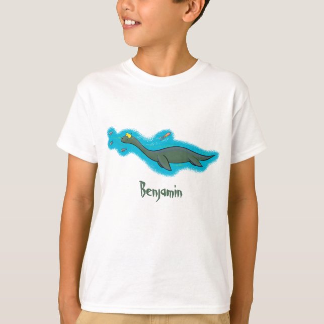 Camiseta Personalizado de plesiosaurios monstruo del mar (Anverso)