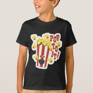 Camiseta Personalizado De Popcorn De Pop To It Lema Ilustra