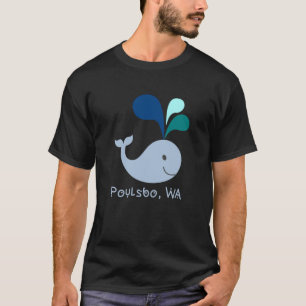Camiseta Personalizado de Poulsbo Washington Cute Whale Lov
