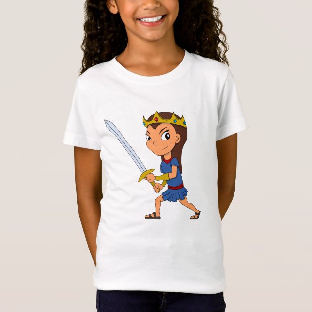 Camiseta Personalizado de princesa guerrera (Anverso)