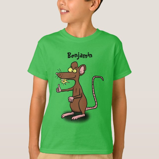 Camiseta Personalizado de pulgares hacia arriba de rata mar (Anverso)