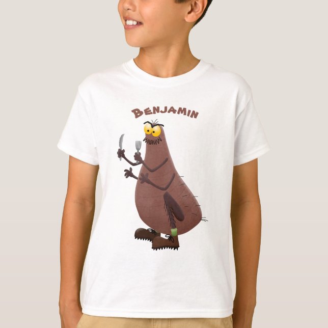 Camiseta Personalizado de pulgas fea hambrienta (Anverso)
