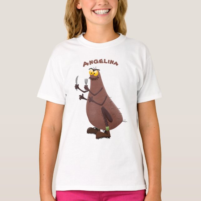 Camiseta Personalizado de pulgas fea hambrienta (Anverso)