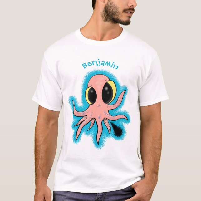 Camiseta Personalizado de pulpo para bebés, dulce y descara (Anverso)
