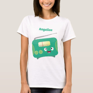 Camiseta Personalizado de radio retro alegre y gracioso