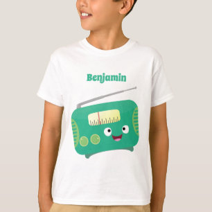 Camiseta Personalizado de radio retro alegre y gracioso