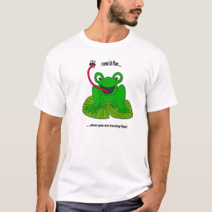 Camiseta Personalizado de ranas atrapando moscas