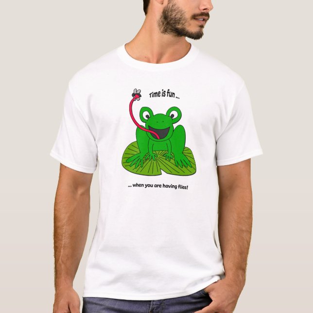 Camiseta Personalizado de ranas atrapando moscas (Anverso)