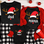 Camiseta Personalizado de renos personalizados de Navidades<br><div class="desc">Elevar el estilo festivo de su familia con nuestras camisetas Pajama, Navidades de la familia Personalizado Santa Hat que hacen juego, aportando una mezcla de confort y alegría de sus celebraciones. Estos equipos de juego con sombreros Santa y pueden ser personalizados con el nombre de cada miembro de la familia,...</div>