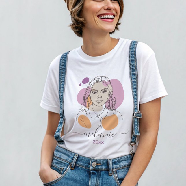 Camiseta personalizado de retrato abstracto minimalista (Subido por el creador)