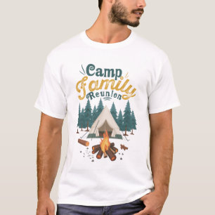 Camiseta personalizado de reunión familiar de campamento