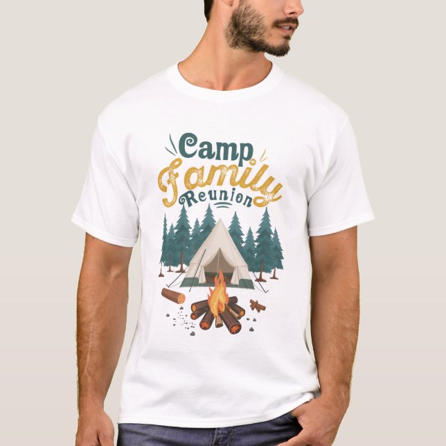 Camiseta personalizado de reunión familiar de campamento (Anverso)