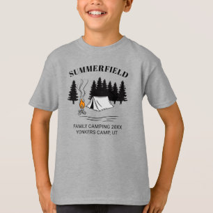 Camiseta Personalizado de reunión familiar de camping campi
