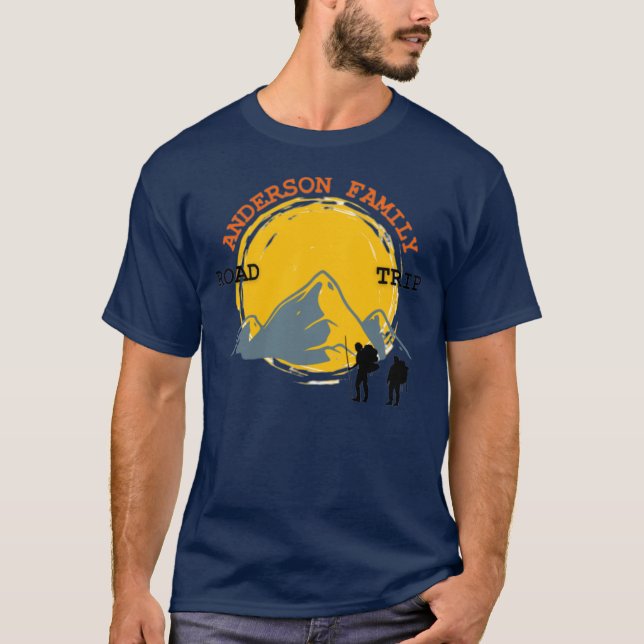 Camiseta Personalizado de Reunión Familiar Monta Viaje por  (Anverso)
