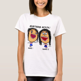 Camiseta Personalizado de rock de hermanas