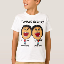 Camiseta Personalizado de rock para niños gemelos