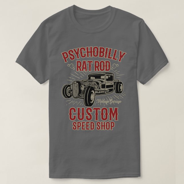 Camiseta Personalizado de Rod Psychobilly Rat (Diseño del anverso)