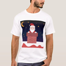 Camiseta Personalizado de Santa Claus Nochebuena noche en l